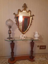 Consolle ingresso + specchiera anni '60