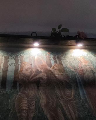Grande Specchiera Dipinta a Mano e Illuminata 