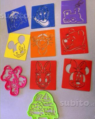 Stock di 10 forme in plastica per disegnare