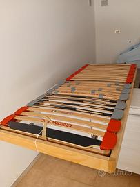 rete a doghe in legno con materasso 