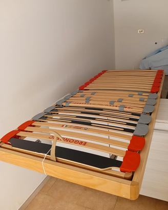 rete a doghe in legno con materasso 