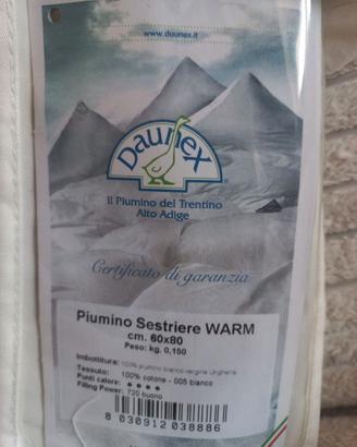 Piumino culla mai usato Daunex Sestriere warm