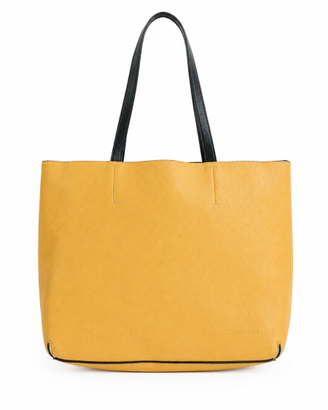 Borsa tote Calvin Klein gialla con manici neri