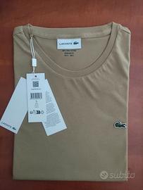 T-shirt Lacoste uomo tg  5/L Beige cotone PIMA