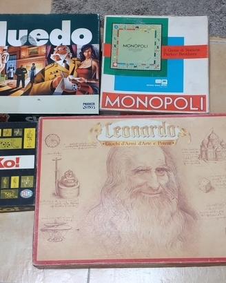 Giochi da tavolo Risiko, Cluedo, Leonardo, Monopol