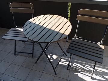Set tavolo e sedie pieghevoli