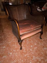 2 poltrone in paglia di Vienna