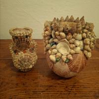 due vasi in conchiglie vintage anni '50-60