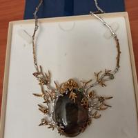 collana artigianale argento 925 gemme preziose