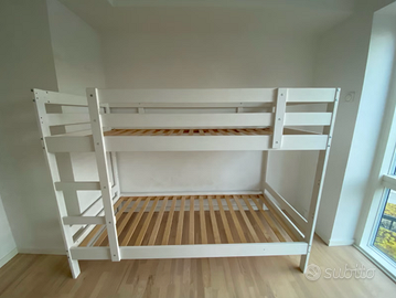 Letto a Castello IKEA MYDAL Bianco 90x200 Smontato