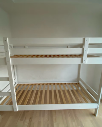 Letto a Castello IKEA MYDAL Bianco 90x200 Smontato