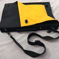 Borsa Pc e documenti Nylon nera /gialla poco usata