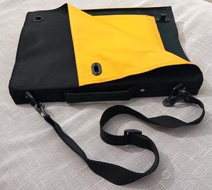 Borsa Pc e documenti Nylon nera /gialla poco usata