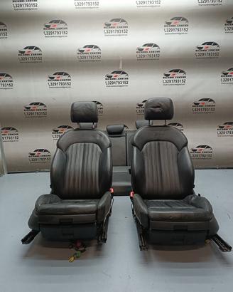 Set sedili in pelle nera audi a6 4g c7 s-line 2014