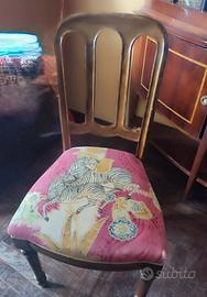 Tavolo allungabile e set di 4 sedie in legno