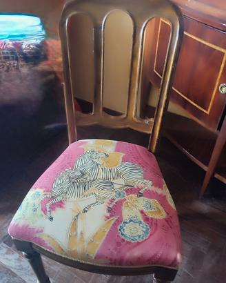 Tavolo allungabile e set di 4 sedie in legno