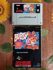Bubsy Snes PAL ITA gioco originale con libretto