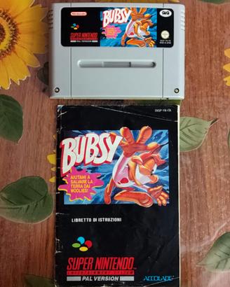 Bubsy Snes PAL ITA gioco originale con libretto