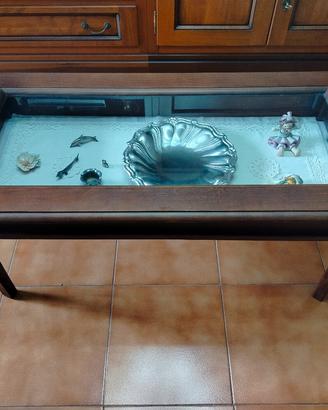 tavolino da salotto con piano in vetro,