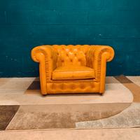 Poltrona Chester Chesterfield cuoio inglese club 