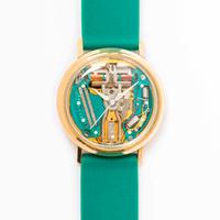 Cinturino orologio, 18mm, silicone, verde