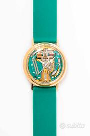 Cinturino orologio, 18mm, silicone, verde