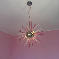 Lampadario stile Sputnik violetto - cromato