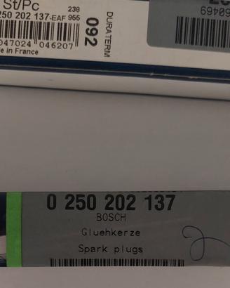 4 Candele a riscaldamento BOSCH 0 250 202 137 – Nu