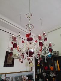 lampadario design anni 80 galliano e ferro