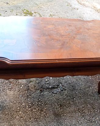 tavolino da salotto in legno radica con cassetti