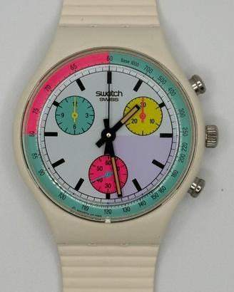Swatch Chrono White Horses