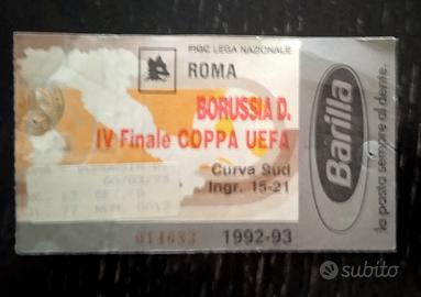 Biglietto AS Roma - Borussia D. Coppa Uefa 92-93