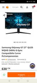 Monitor QLED Samsung odissey G7 QLED 240Hz