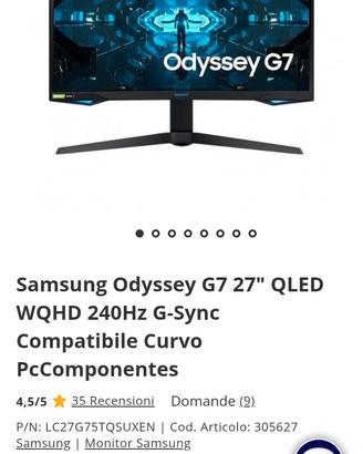 Monitor QLED Samsung odissey G7 QLED 240Hz