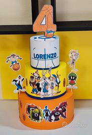 Torta compleanno fake Space Jam/Looney Tunes 