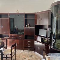 Mobile soggiorno ad angolo in legno componibile