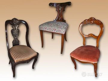 Sedie Luigi XVI, Ottocento, Austriache, Impero.