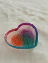 Ciotolina cuore in resina 