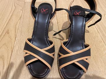 Scarpe con zeppa in pelle misura 39