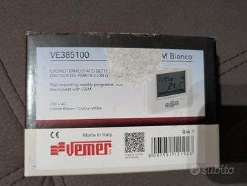 VEMER Cronotermostato da parete bianco MITHOS GSM