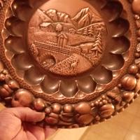 piatto I'm rame lavorato 