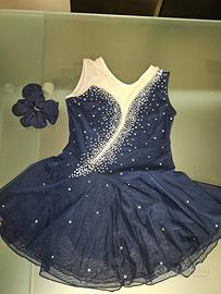 Vestito body pattinaggio danza 9-10 anni 