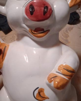 salvadanaio in porcellana anni 90 alto 30 cm circa