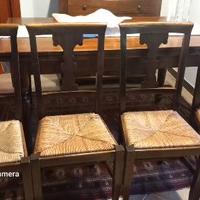 set 4 sedie arte povera
