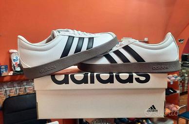 ADIDAS VL BASE BIANCO NERO IN PELLE DA UOMO