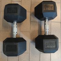 manubri esagonali 30 kg Blue gym
