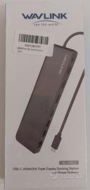 Wavlink WL-UMD09 Docking Station USB-C 4K Nuova