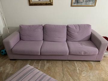 Divano letto tre posti e pouf