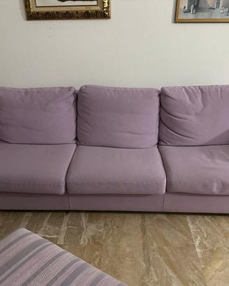 Divano letto tre posti e pouf