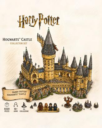 Castello di Hogwarts Nuovo - Compatibile LEGO